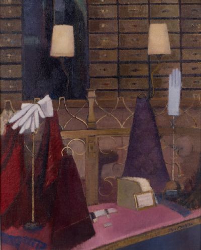 THE VINTAGE GLOVE SHOP by Rose Stapleton  at Dolan's Art Auction House