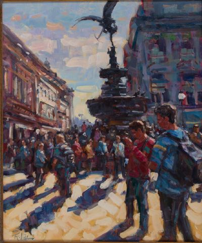 PICADILLY CIRCUS, LONDON by Norman Teeling  at Dolan's Art Auction House