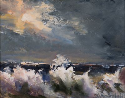 MOONLIGHT ON THE WAVES by Thelma Mansfield  at Dolan's Art Auction House