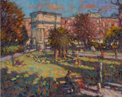 SUNLIGHT & SHADE, ST STEPHEN'S GREEN by Norman Teeling  at Dolan's Art Auction House