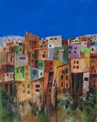 TERRACES OF VALPARAISO by Manus Walsh  at Dolan's Art Auction House