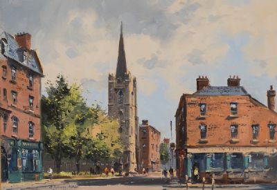 PATRICK STREET & THE CATHEDRAL, DUBLIN by Colin Gibson  at Dolan's Art Auction House