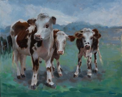 LOOKING AT US . . . by Sarah Spence  at Dolan's Art Auction House