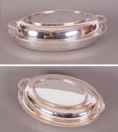 Pair Silver Plated Entre Dishes at Dolan's Art Auction House