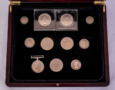 Case of Coins & Defence Medal at Dolan's Art Auction House