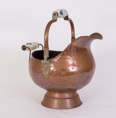 Victorian Copper Coal Helmet at Dolan's Art Auction House