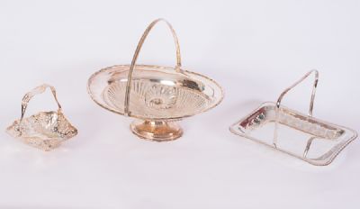 Three Silver Plated Baskets at Dolan's Art Auction House
