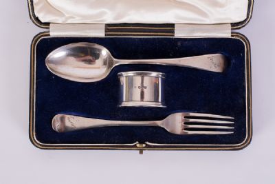 Christening Set, Silver, Sheffield 1900 at Dolan's Art Auction House