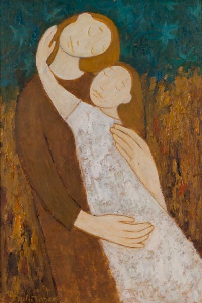 MOTHER & DAUGHTER by Helen Tabor  at Dolan's Art Auction House