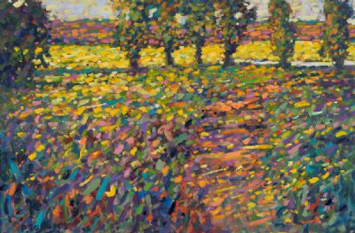 FIELDS OF GOLD & SUMMER SUN by Paul Stephens  at Dolan's Art Auction House