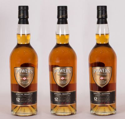 Powers 12 Year Old Special Reserve Irish Whiskey, Collection of 3 Bottles at Dolan's Art Auction House