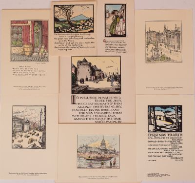 Collection of 8 CUALA PRESS Prints at Dolan's Art Auction House