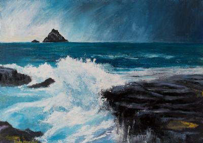 LOOKING TOWARDS THE SKELLIGS by Enda Heneghan  at Dolan's Art Auction House