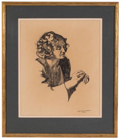 STUDY OF A LADY (Sweet Afton) by Christopher Campbell RHA at Dolan's Art Auction House