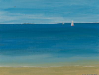 ACROSS THE SEA TO LAMBAY ISLAND by Ciara McCormack  at Dolan's Art Auction House