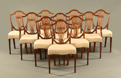 Set of Ten Mahogany Dining Chairs at Dolan's Art Auction House