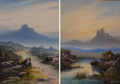 MOUNTAIN POOLS & PATHS by G. Rayman, a Pair  at Dolan's Art Auction House