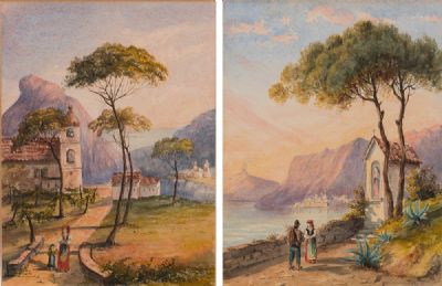 Late 19th 'Grand Tour' Century Watercolours of Italy at Dolan's Art Auction House