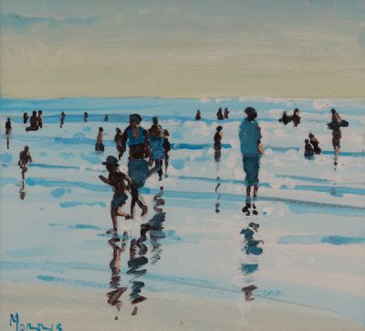 FAMILY DAY AT THE SEASIDE by John Morris  at Dolan's Art Auction House