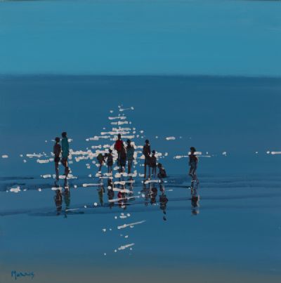 FUN DAY AT THE BEACH by John Morris  at Dolan's Art Auction House