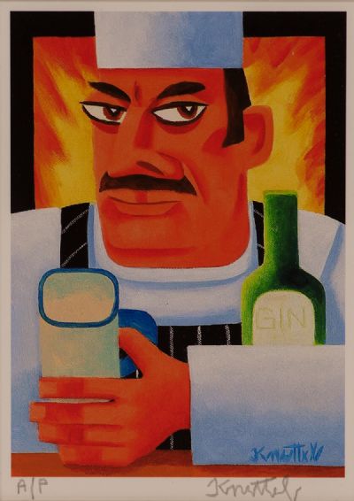 THE FIERY CHEF by Graham Knuttel  at Dolan's Art Auction House